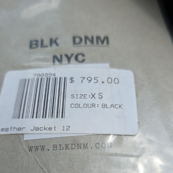 BLK DNM Black Leather Jacket - Picture 3 of 16